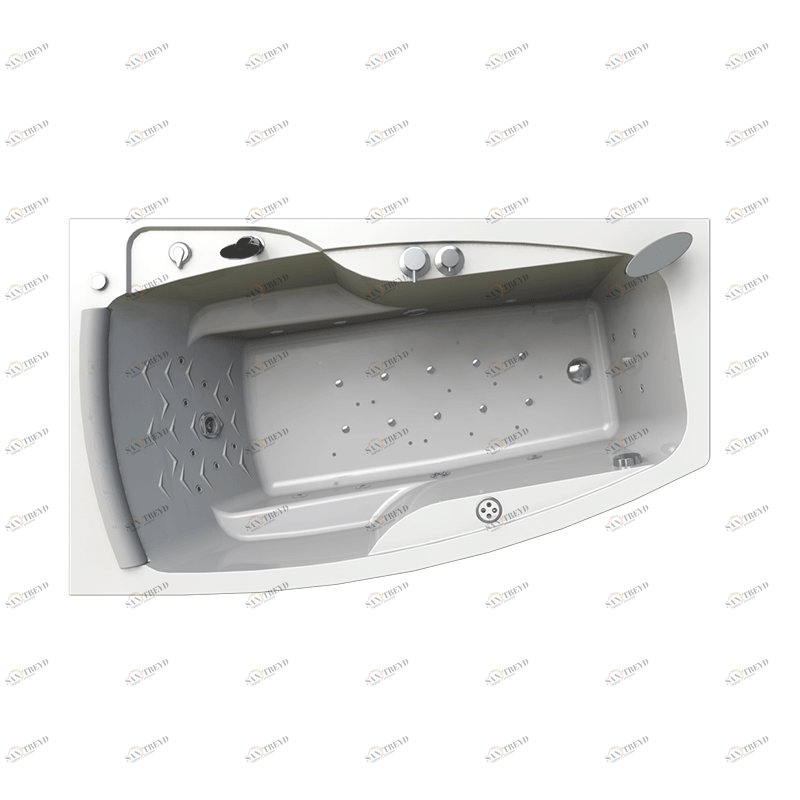 Гидромассаж "Специальный Chrome" на ванну Аризона (двигатель 1500 Вт, система "Turbo-pool", миниджет Релакс - 12 шт., джет Релакс - 8 шт.) Radomir 1-65-2-0-4-018