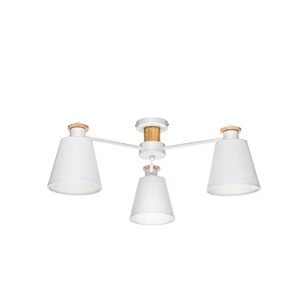Люстра потолочная Lamplandia Textile L1495, 3 лампы, 12 м², цвет белый/серый STLM-2047398