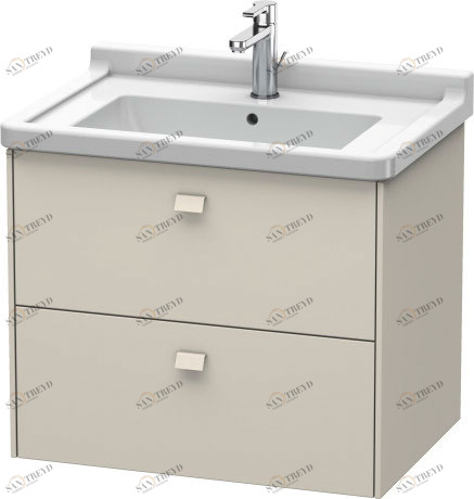 BR414109191 Brioso Тумбочка подвесная Серо-коричневый декор Duravit