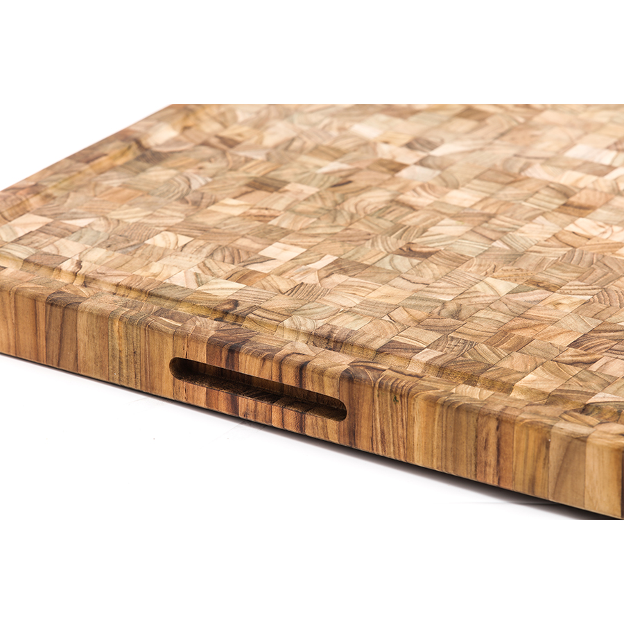 TH333 Доска разделочная торцевая butcher block с желобом для сока 61х46 см TEAKHAUS  - Вид №6