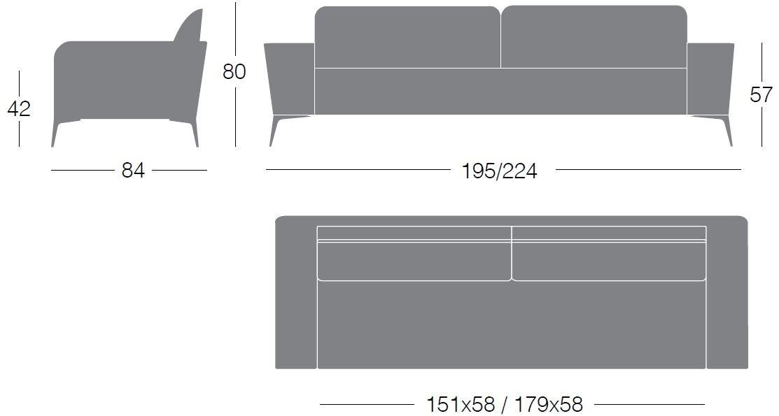 Segis 3-х местный диван Alphabet I843 - Вид №5