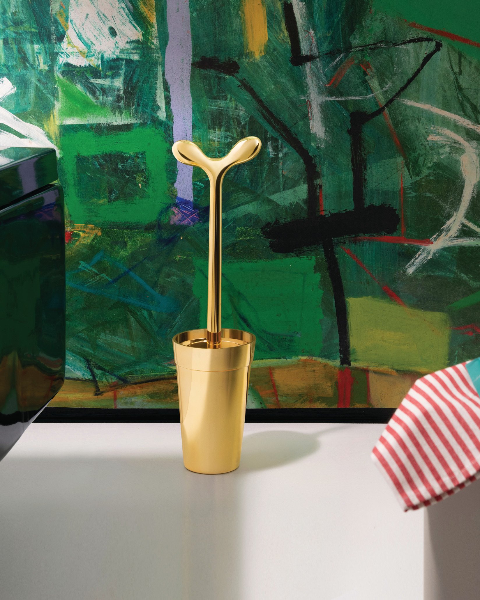 Ершик для унитаза Alessi Merdolino Gold SG04 100 - Вид №1