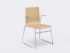 Штабелируемый стул с подлокотниками