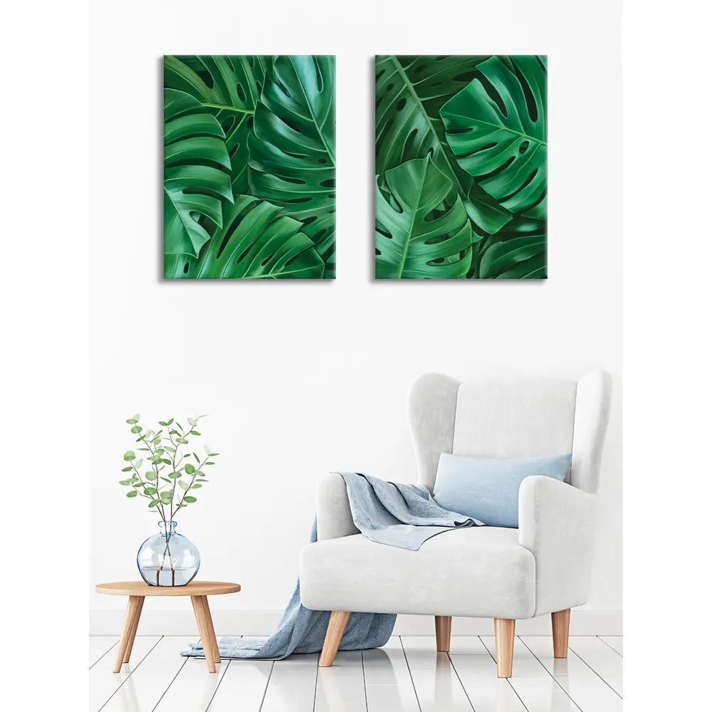 Картина модульная Монстера 45x60 см 2 шт. 86731874 STLM-2119514 POSTERMARKET  - Вид №5
