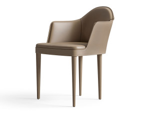 Кожаный мягкий стул с подлокотниками