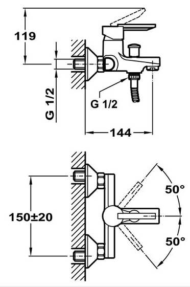 151-0038-10 Смеситель Mofem Rumba Santreyd - Вид №1