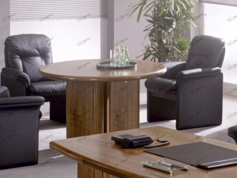 Dyrlund Круглый деревянный стол для переговоров Commodore 8918/4 