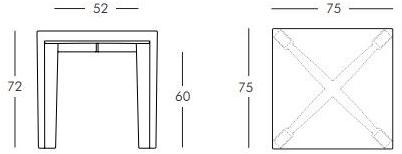 SLIDE Квадратный обеденный стол из полиэтилена sun-id-1425698 - Вид №5