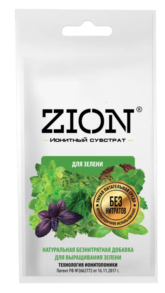 Zion Ионный субстрат для зелени 30г - питание для быстрого роста 83742229