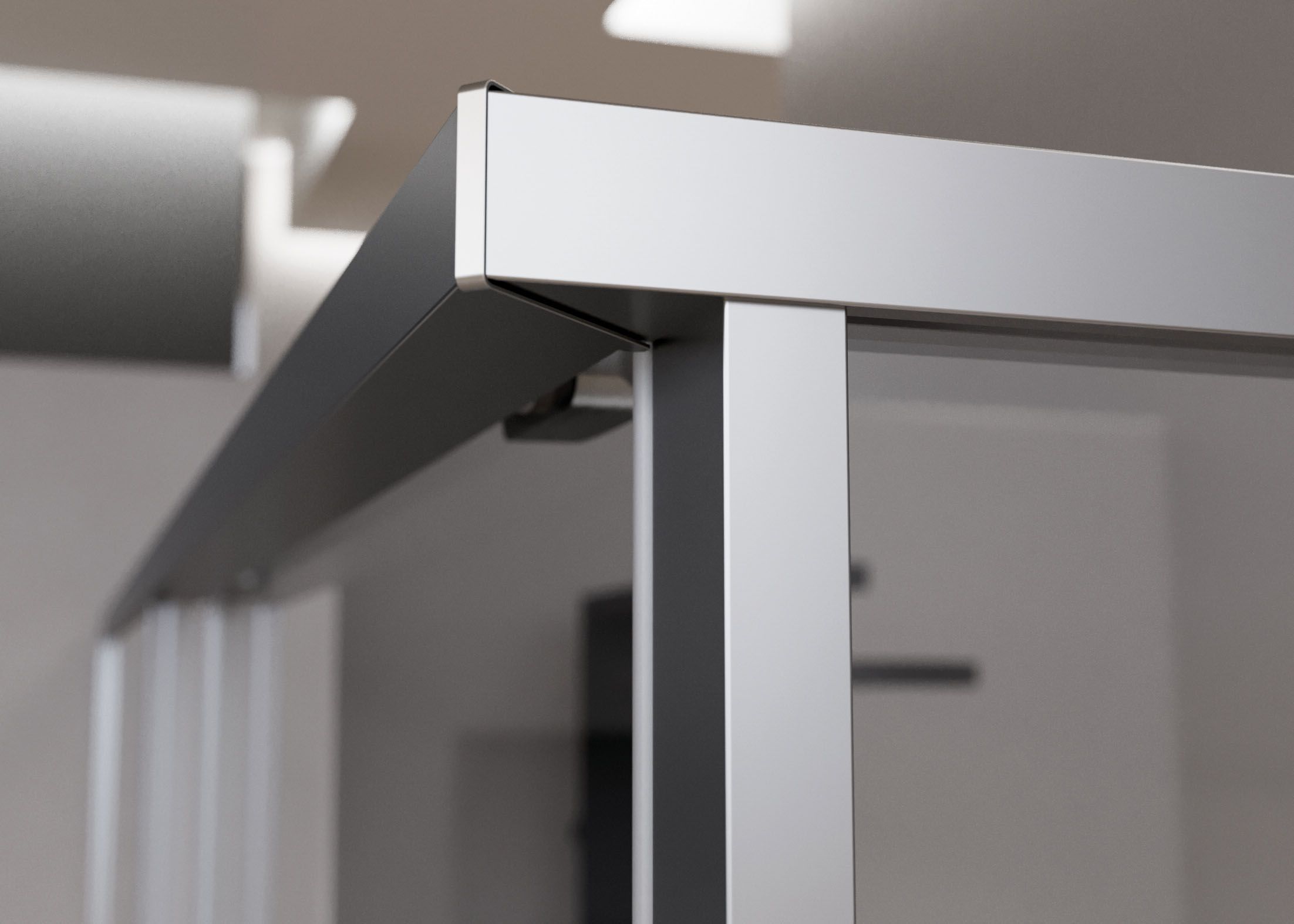 Алюминиевая и стеклянная душевая кабина с распашной дверью Novellini Рига ARCH-00076745 - Вид №3