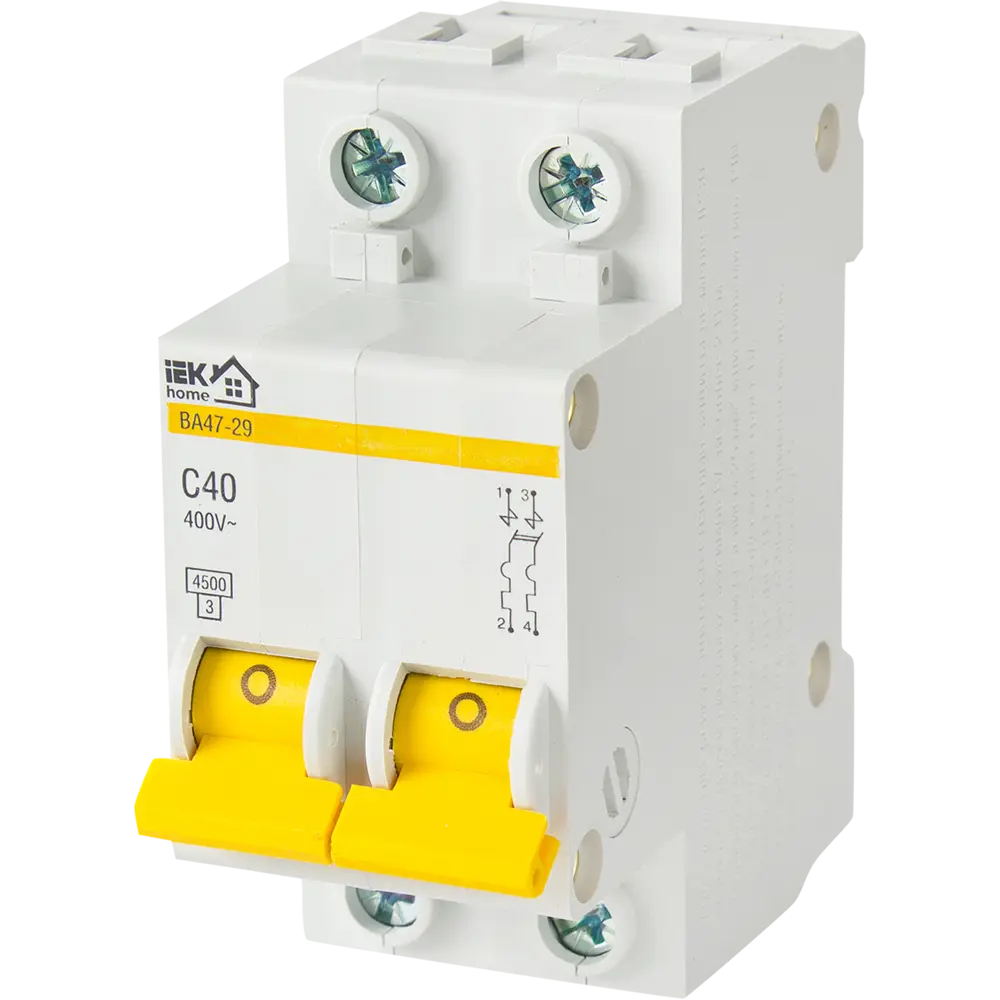 Автоматический выключатель IEK Home ВА47-29 40А для защиты электросетей 18072395 STLM-0009404
