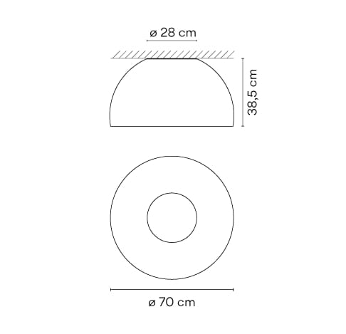 Светодиодный потолочный светильник из алюминия и сланца Vibia Duo Petra ARCH-00007377 - Вид №3