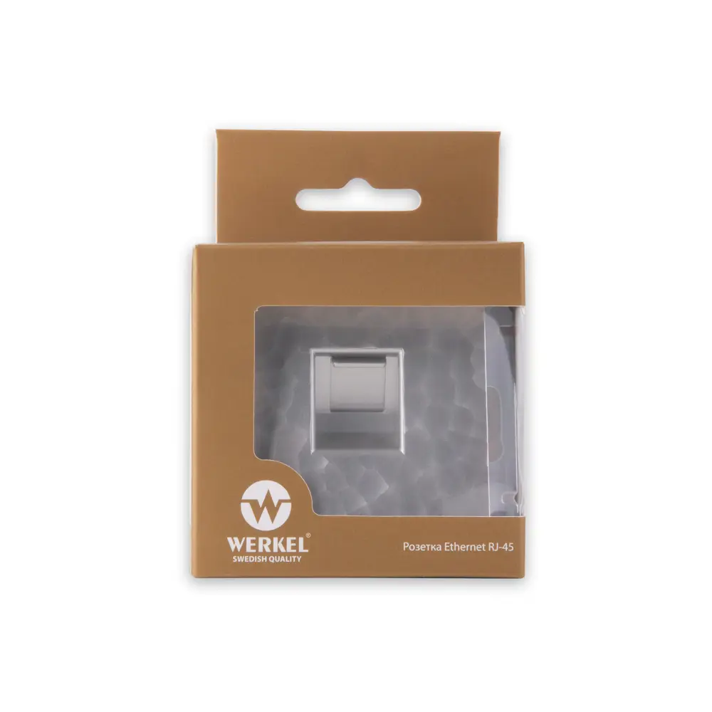 Компьютерная розетка встраиваемая Werkel Hammer RJ45 без заземления цвет серебряный STLM-2128072 - Вид №3
