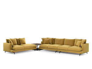 Угловой диван из ткани