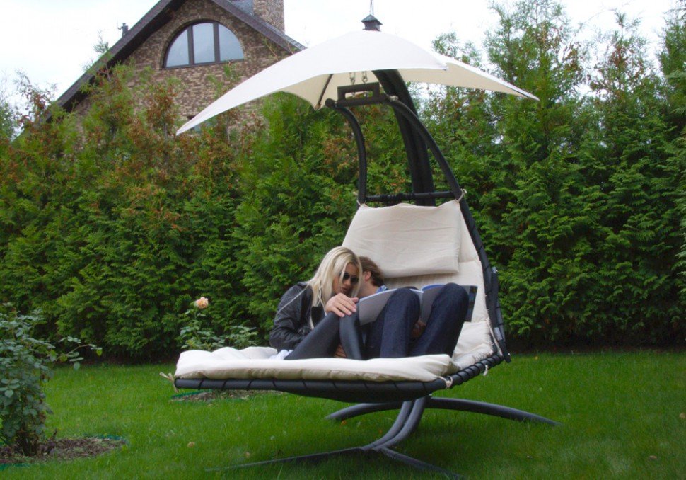 Качели садовые подвесные двухместные Luna Double BESTA FIESTA  132504 Бежевый  - Вид №7