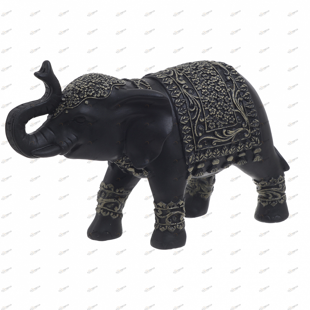 Статуэтка декоративная 14 см черный "Слон" TO4ROOMS ЖИВОТНЫЕ 00-3893711 Черный