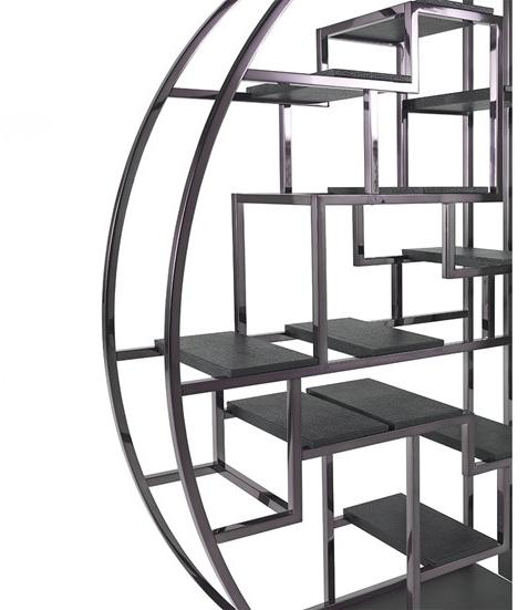 Gianfranco Ferré Home Двусторонний книжный шкаф открытый из латуни sun-id-1379840 - Вид №3