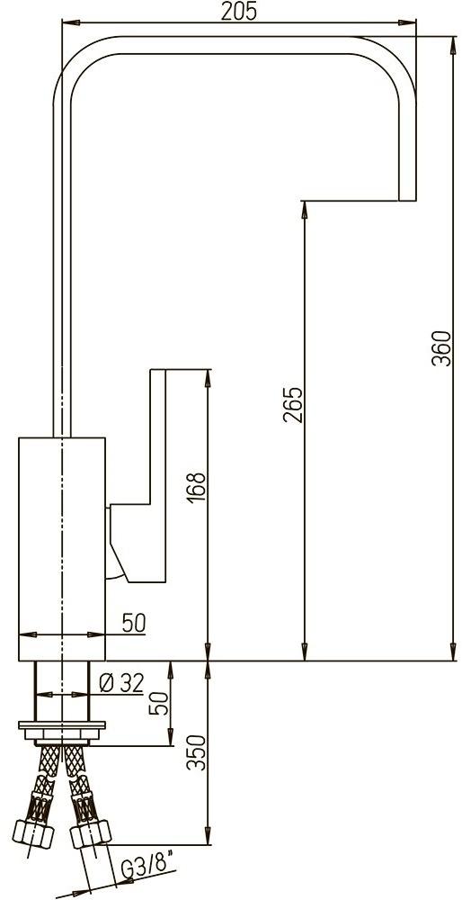 Paini Dax 84CR572RKM смеситель для кухни  - Вид №1