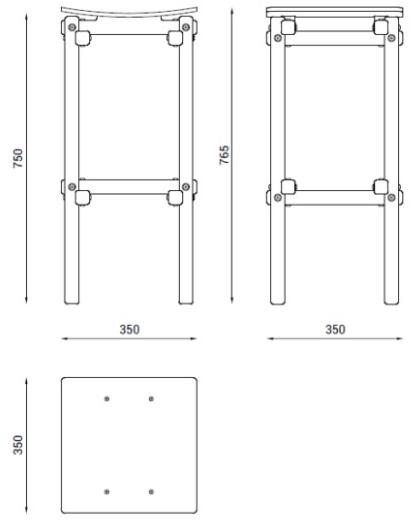 Askia Высокий стул в золе Fair and square sun-id-1490357 - Вид №6