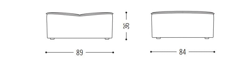 Круглый пуф из ткани COR Nenou ARCH-00043624 - Вид №3