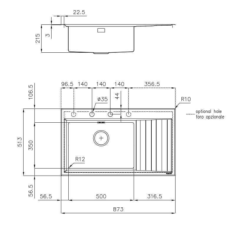 450005x Полоса для раковины 4500 05x Fosterspa  - Вид №1
