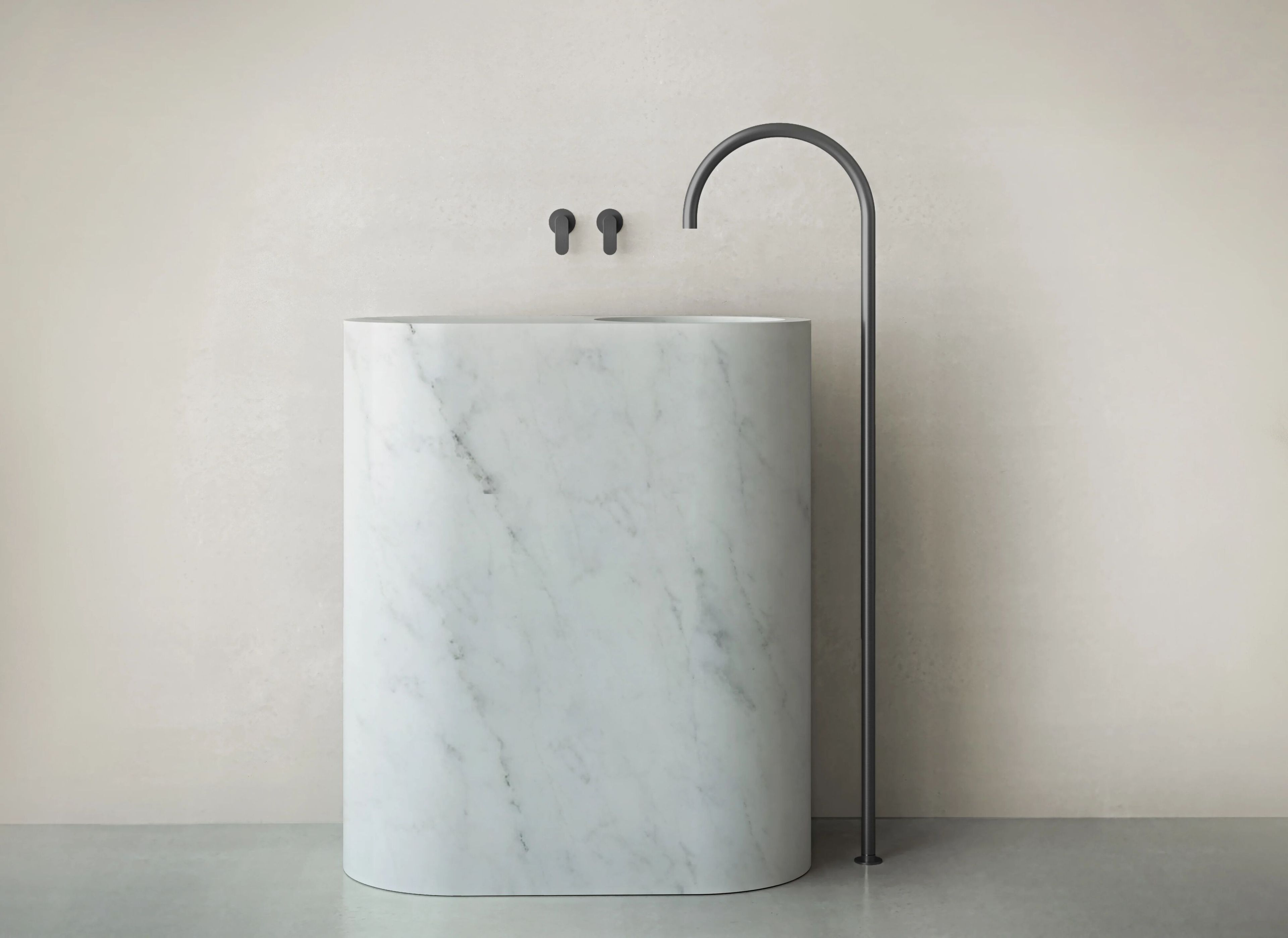 Напольная дозирующая насадка из нержавеющей стали для умывальника COCOON John Pawson ARCH-00119769 - Вид №2