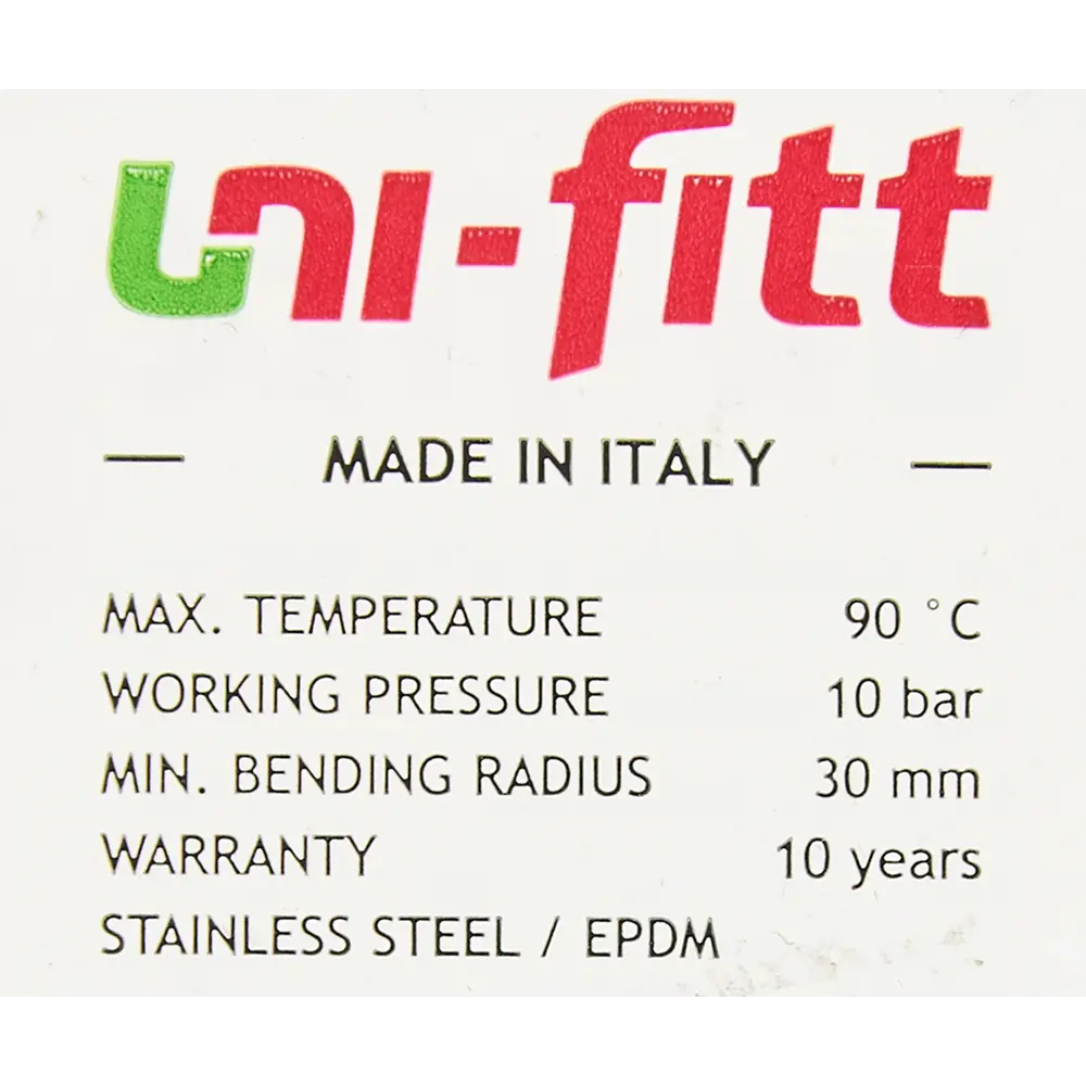 Гибкая подводка UNI-FITT для воды 1/2" 100 см с латунными фитингами 85060796 STLM-1573248 - Вид №4