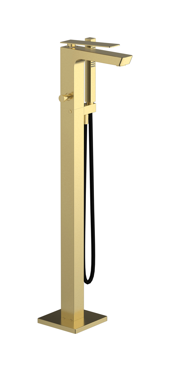 Напольный смесиель для ванны с встроенным душем. WE ARE IB k3399is Brushed Pale Gold K3