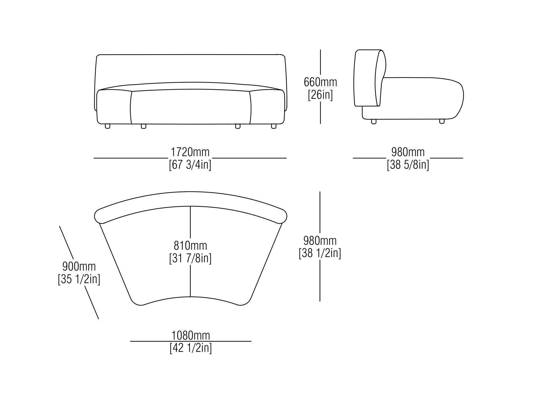 Модульный тканевый диван MisuraEmme Rosè ARCH-00066839 - Вид №14