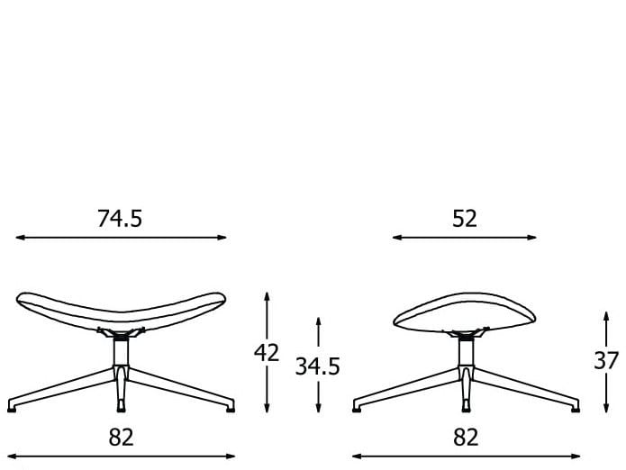 Тканевая спицевая подставка для ног Diemme Eon Lounge ARCH-00027577 - Вид №5