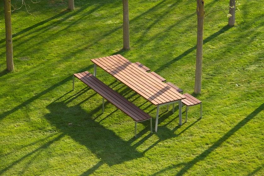 URBIDERMIS Прямоугольный деревянный стол для общественных мест Harpo sun-id-1372426 - Вид №4