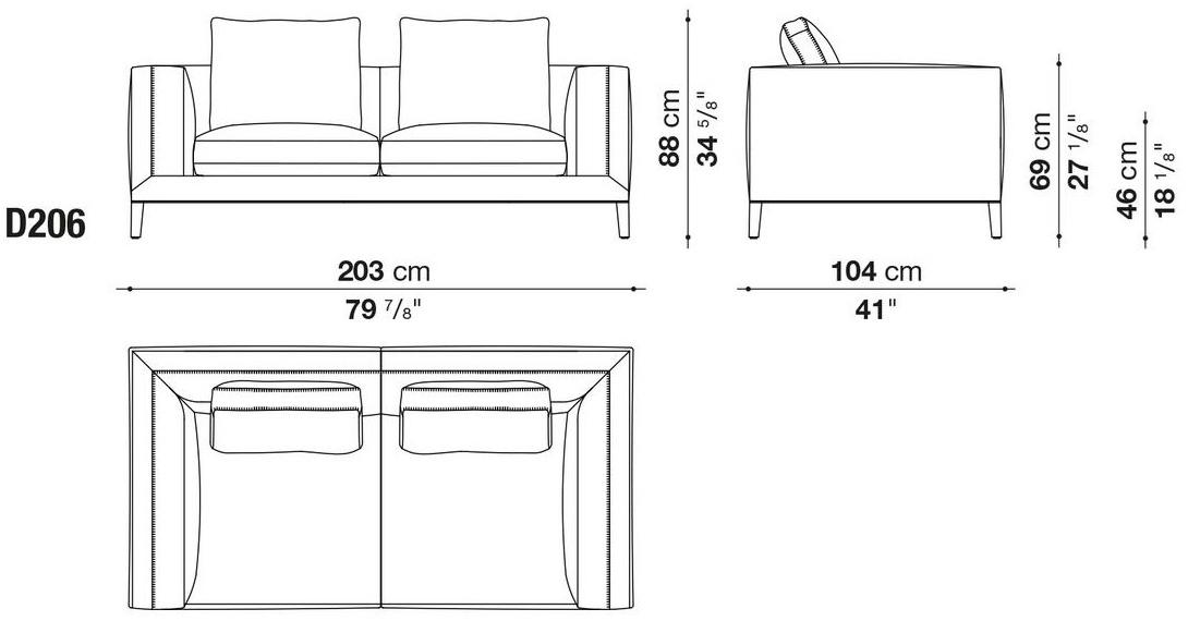 Maxalto Модульный угловой диван из ткани Dives sun-id-1407259 - Вид №17