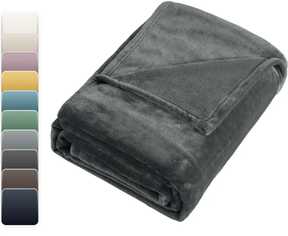 INSPIRE Flandria — уютный плед из микрофибры графитового оттенка 89025369