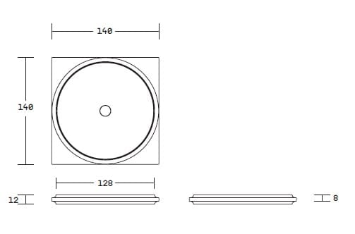 Бетонный квадратный поддон для душа PULKRA купол ARCH-00066083 - Вид №5