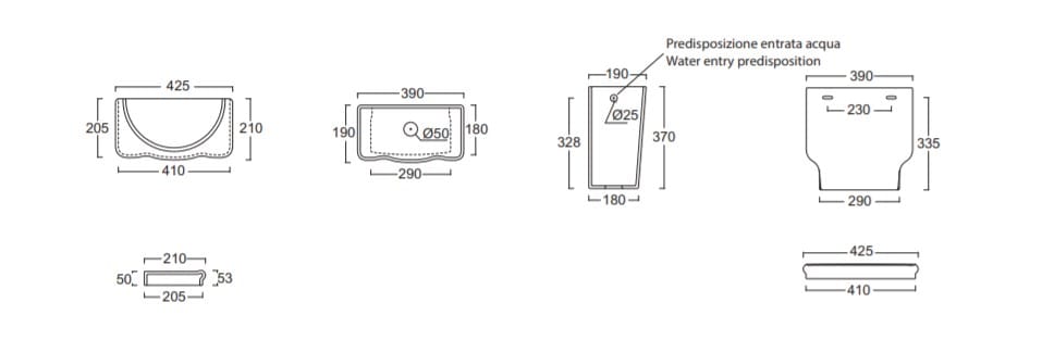 Керамическая внешняя выхлопная коробка Alice Ceramica ARCH-00101967 - Вид №5
