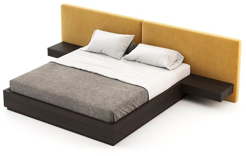 Laskasas Двуспальная кровать из дерева с мягким изголовьем sun-id-1419500 - Вид №1