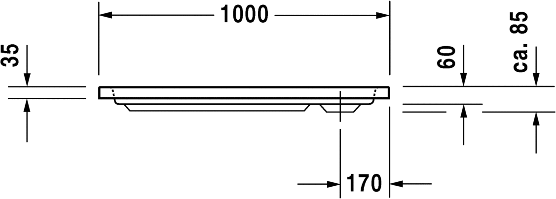 Duravit Поддон для душа прямоугольный из акрила D-code 720093000000000 - Вид №1