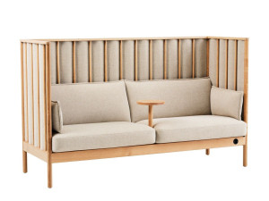 3-местный деревянный диван с высокой спинкой