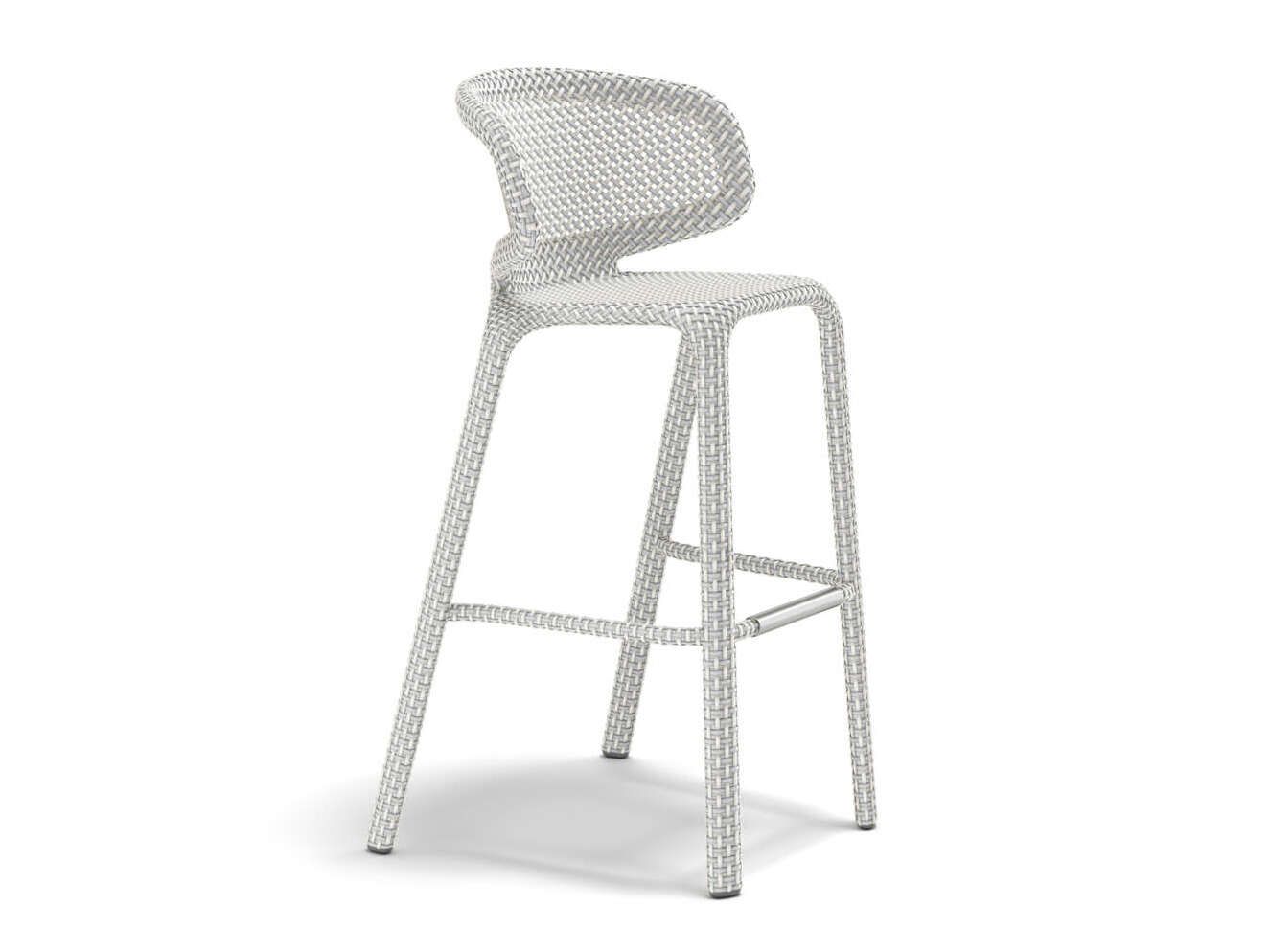 Высокий садовый стул из синтетического волокна со спинкой DEDON SEASHELL NUO ARCH-00120346