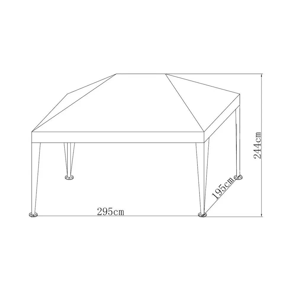 Навес садовый BEGINIA 1.95x2.95 м сталь белый Товар без серии STLM-2104442 - Вид №11
