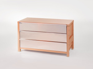 Металлический комод с ящиками из нержавеющей стали