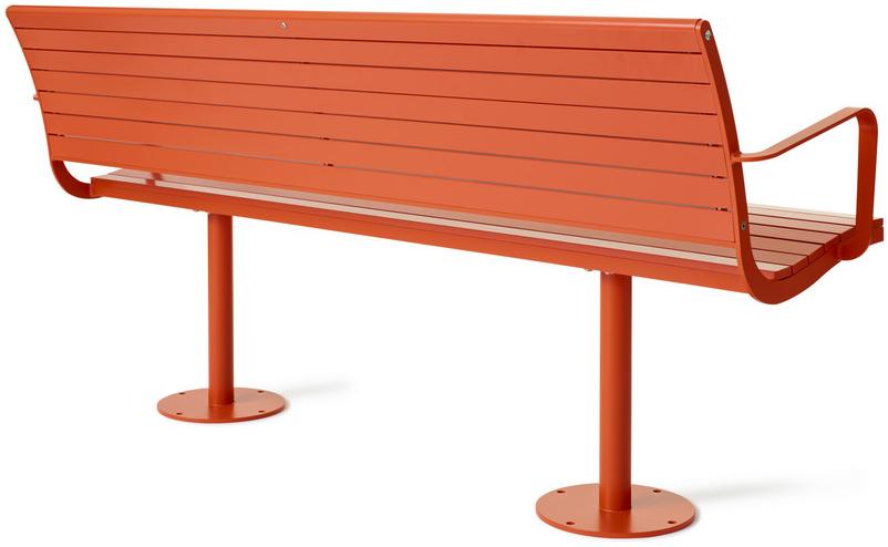 Nola Industrier Скамья из листового металла с подлокотниками Parco sun-id-1497796 - Вид №2