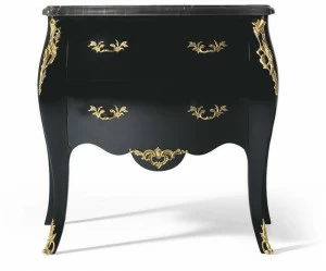 OAK Прикроватная тумбочка из лакированной древесины с мраморной столешницей Galleria