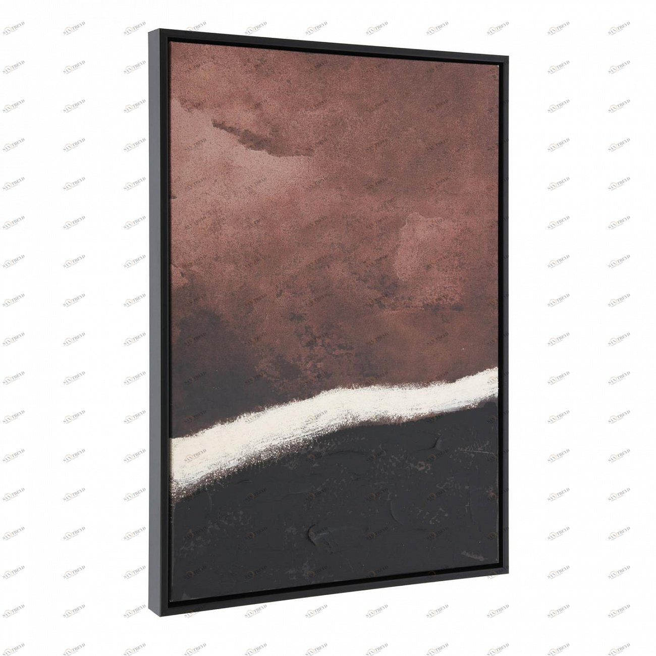 Картина на холсте 90x60 см коричневая Kande от La Forma LA FORMA  00-3865178 Белый;коричневый;черный 