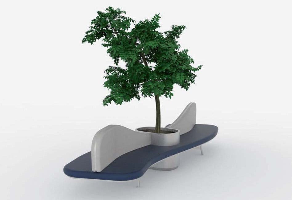 Тканевая скамья со спинкой Viscio Urban Design Эол ARCH-00131793 - Вид №1