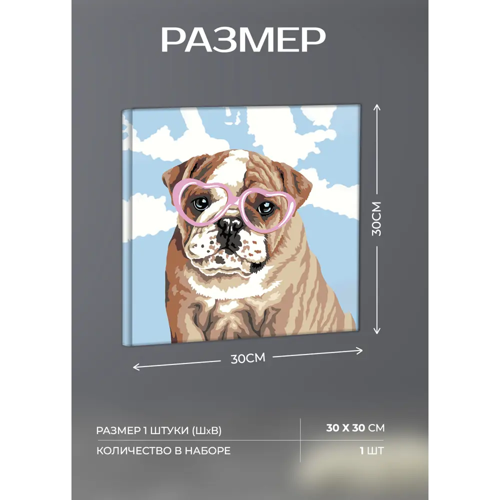 Картина на холсте Розовые очки 30x30 см 87233243 STLM-2130904 FBRUSH  - Вид №3