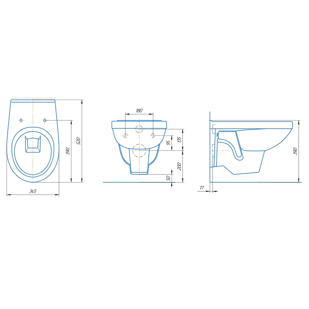 Комплект инсталляции AM.PM Tech с унитазом тип ободка закрытый Rosa Рио клавиша AM.PM Tech белая STLM-2087609 - Вид №10