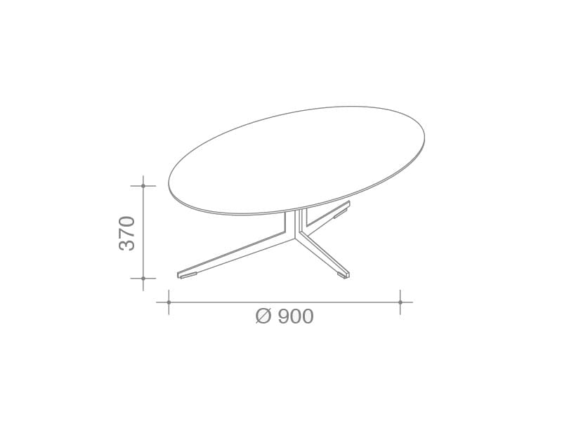 Круглый журнальный столик из термообработанного дуба Lema OYDO ARCH-00026162 - Вид №3
