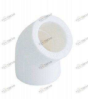 Угольник KALDE 45 D20 полипропиленовый белый 3212ELB200045