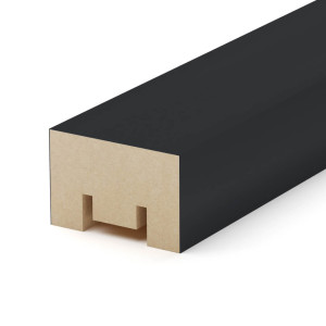 Интерьерная рейка МДФ STELLA Милана Black Edition 20*30*2700 (уп.8 шт.) STSR-824